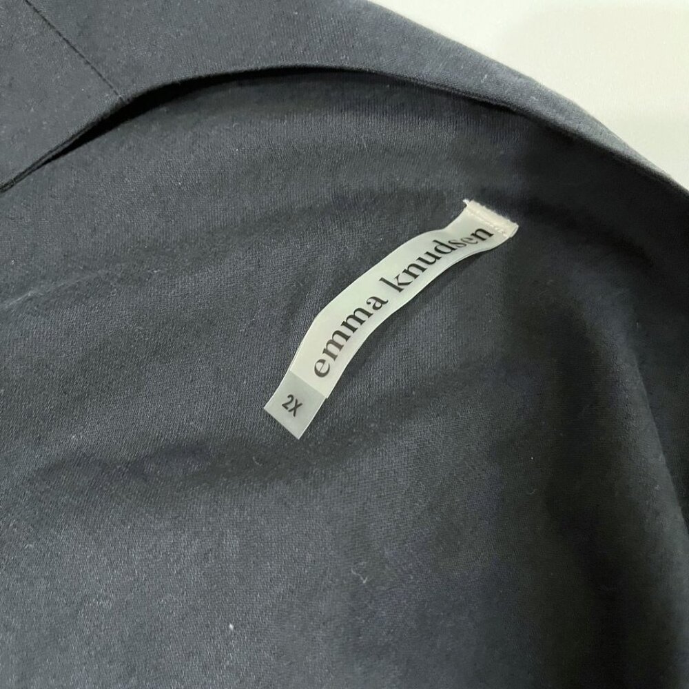 NWT EMMA KNUDSEN THE REESE WRAP DRESS IN NAVY - 2XL - Picture 3 of 7